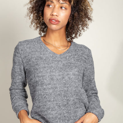 Danielle Soft Knit V-Neck Sweater