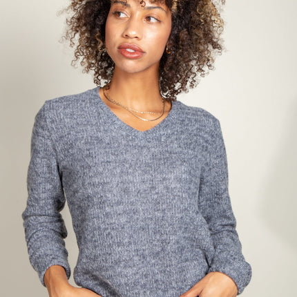 Danielle Soft Knit V-Neck Sweater