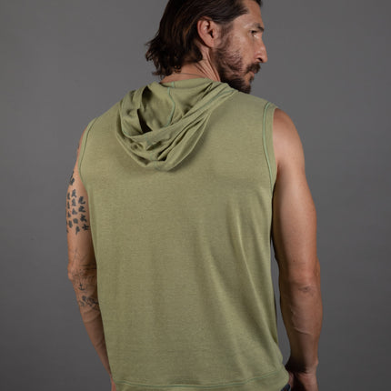 Men's Sleeveless Tri-Blend Hoodie