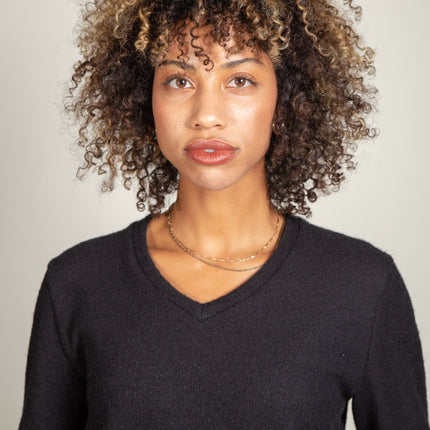 Danielle Soft Knit V-Neck Sweater