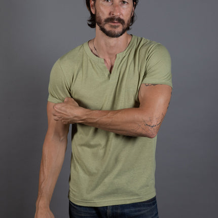 Men's Tri-Blend Cross V-Neck Tee