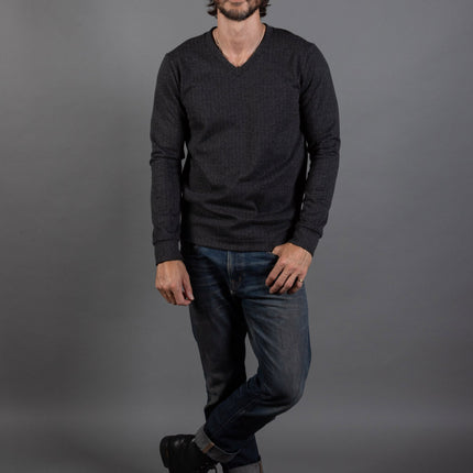 Spencer Herringbone V-Neck Sweater