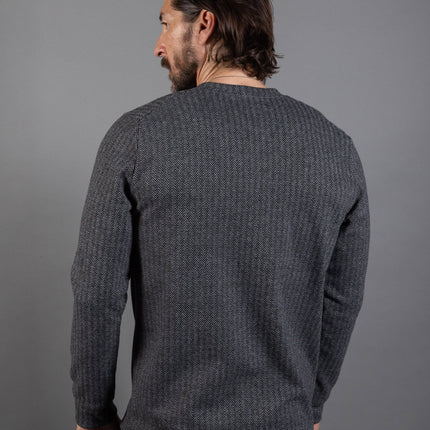 Spencer Herringbone V-Neck Sweater