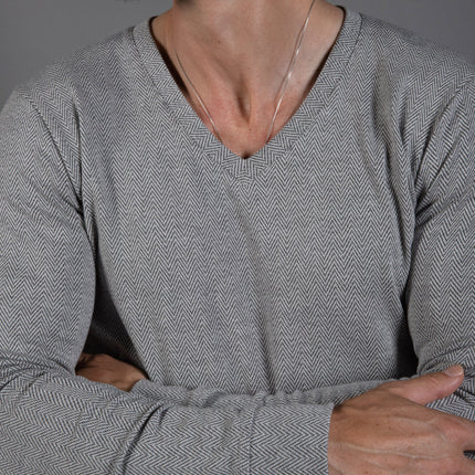 Westin Herringbone V-Neck Sweater