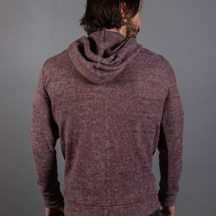 Men's Soft Knit Melange Zip Front Hoodie