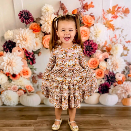 Long Sleeve Twirl Dress & Short Set