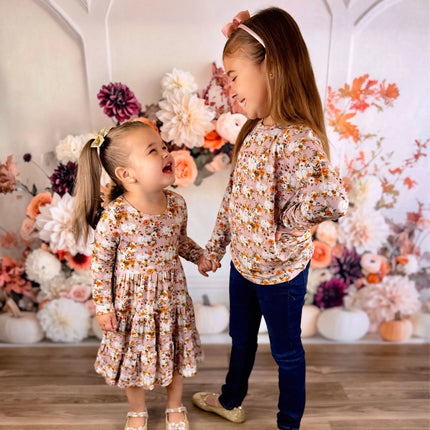 Long Sleeve Twirl Dress & Short Set