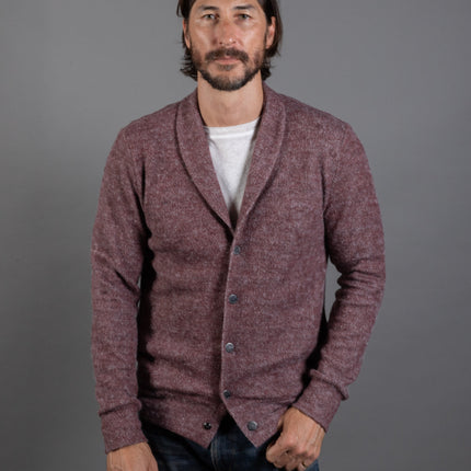 Men's Soft Knit Melange Cardigan Sweater