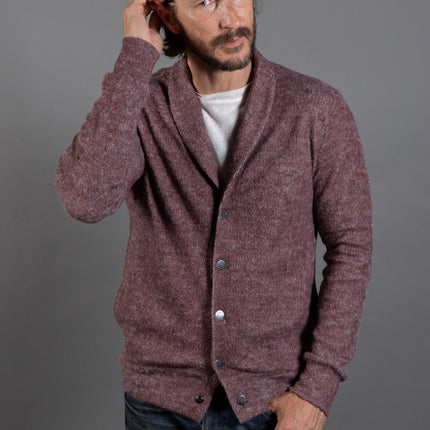 Men's Soft Knit Melange Cardigan Sweater