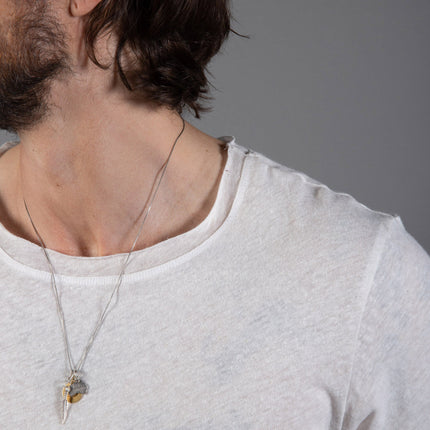 Men's Wallace Raw Neck Cotton Linen Crew Tee