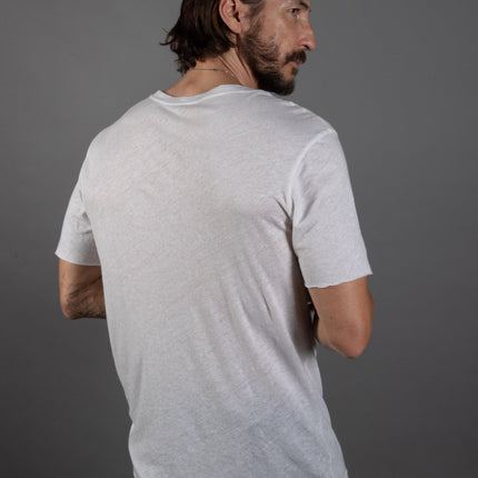 Men's Warren Wide Pocket Cotton Linen V-Neck Tee