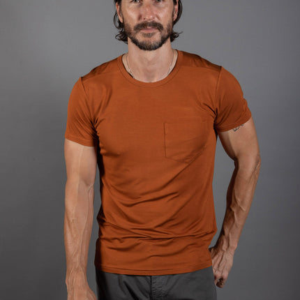 Men's Madison Modal V-Pocket Crew with Shoulder Seam
