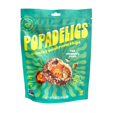 Popadelics Crunchy Mushroom Chips — Rad Rosemary + Salt | 6-Pack