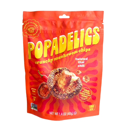 Popadelics Crunchy Mushroom Chips — Variety Pack | All 3 Flavors | 6-Pack