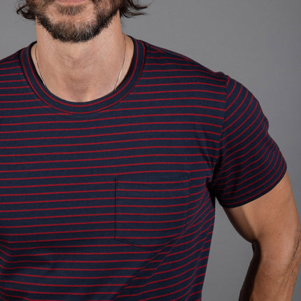 Men's V-Pocket Stripe Tee