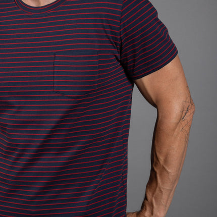 Men's V-Pocket Stripe Tee