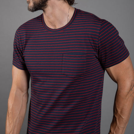 Men's V-Pocket Stripe Tee