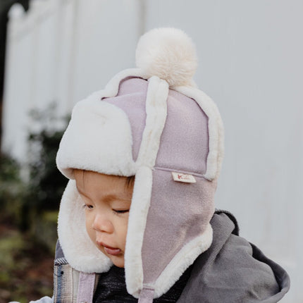 Kids Sherpa Aviator Winter Hat with Ear Flaps | Warm Fleece Pullover
