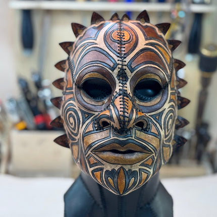 Leather Tribal Mask Printable Pattern Bundle — Intermediate + Advanced