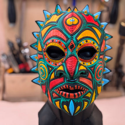 Leather Tribal Mask Printable Pattern Bundle — Intermediate + Advanced