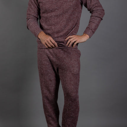 Men's Soft Knit Melange Stripe Side Pant