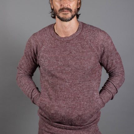 Men's Soft Knit Melange Kangaroo Pocket Pullover Sweater