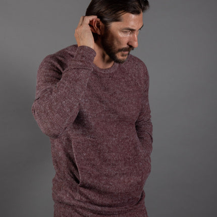 Men's Soft Knit Melange Kangaroo Pocket Pullover Sweater