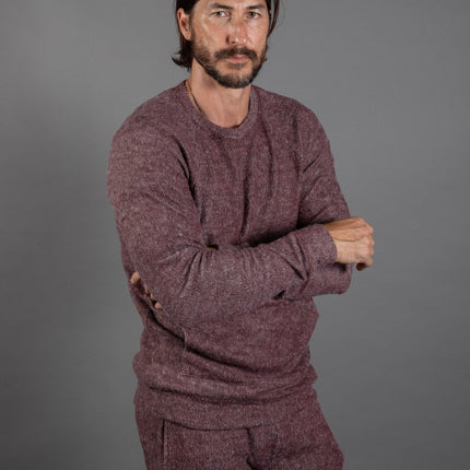 Men's Soft Knit Melange Kangaroo Pocket Pullover Sweater