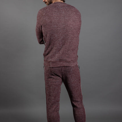 Men's Soft Knit Melange Stripe Side Pant