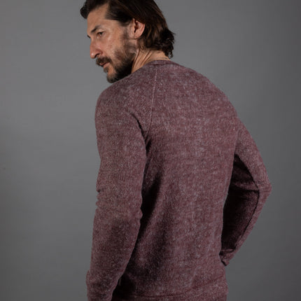 Men's Soft Knit Melange Side Stripe Pullover Sweater