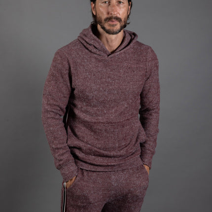 Men's Soft Knit Melange Side Stripe Hoodie