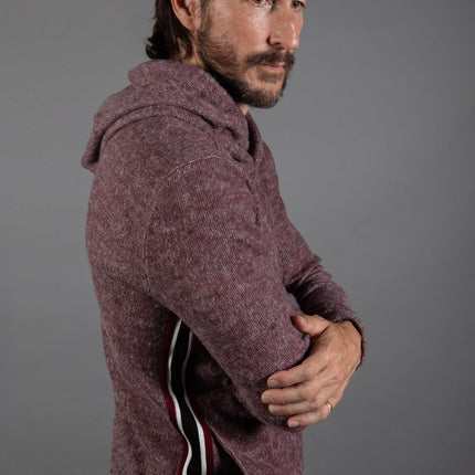Men's Soft Knit Melange Side Stripe Hoodie