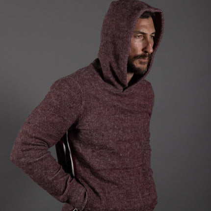 Men's Soft Knit Melange Side Stripe Hoodie