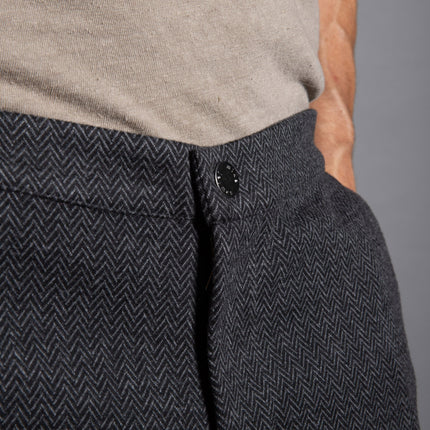 Spencer Herringbone Snap Short