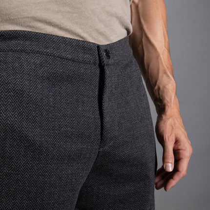Spencer Herringbone Snap Short
