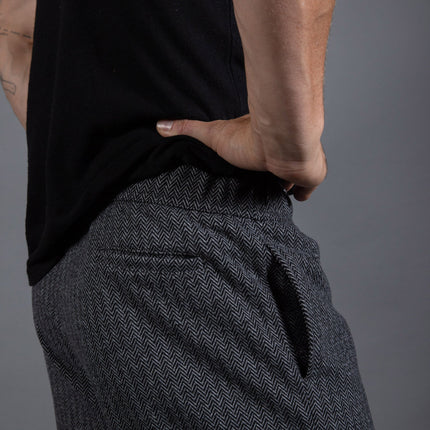 Spencer Herringbone Elastic Band Short