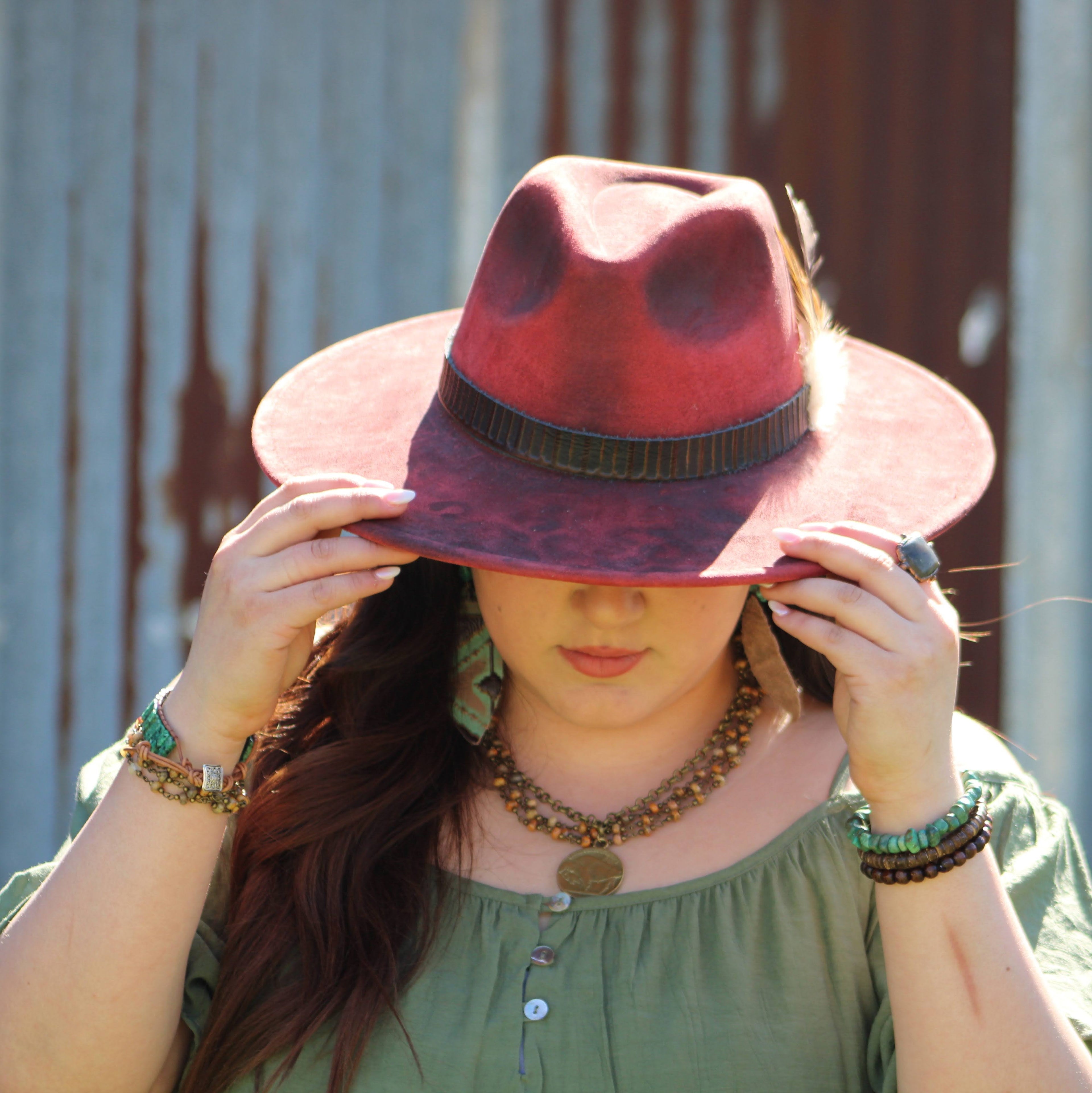 Wood Disc Beaded Stretch Bracelet 800oa