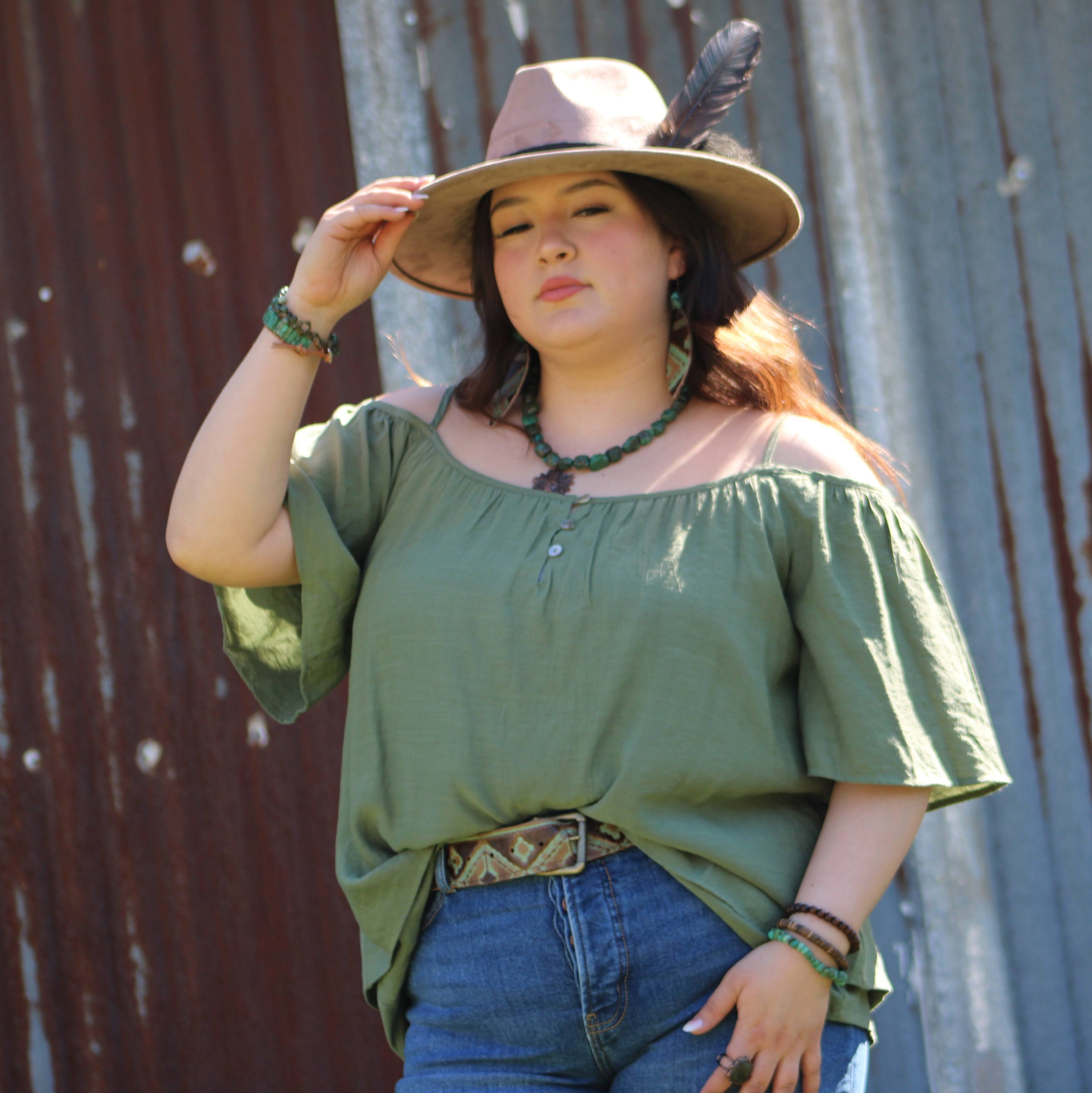 African Turquoise Triple Strand Bracelet 804s