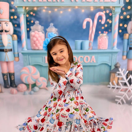 Long Sleeve Twirl Dress & Short Set