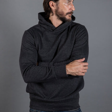 Spencer Herringbone Kangaroo Hoodie