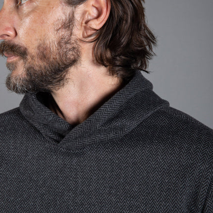 Spencer Herringbone Kangaroo Hoodie