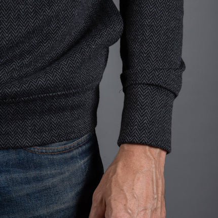 Spencer Herringbone Kangaroo Hoodie