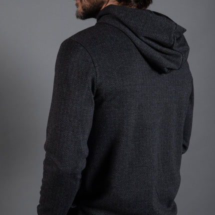 Spencer Herringbone Kangaroo Hoodie