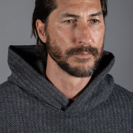 Spencer Herringbone Kangaroo Hoodie