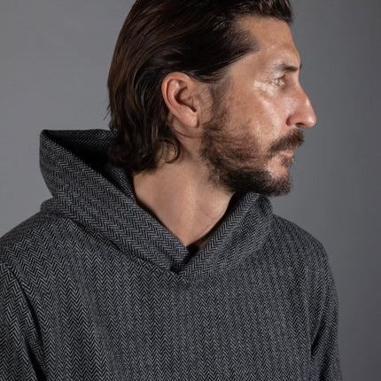 Spencer Herringbone Kangaroo Hoodie