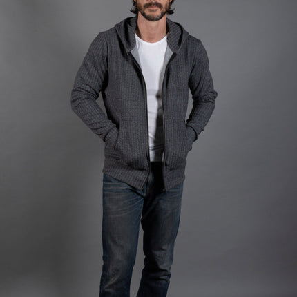 Westin Herringbone Zip Front Hoodie