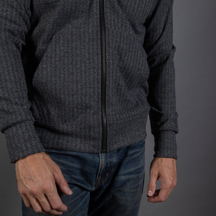 Westin Herringbone Zip Front Hoodie