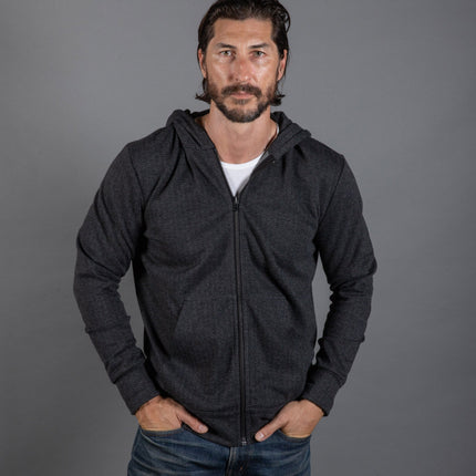 Westin Herringbone Zip Front Hoodie
