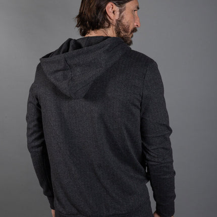 Westin Herringbone Zip Front Hoodie