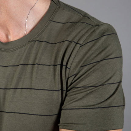 Men's Brolin Raw Neck Crew Stripe Tee